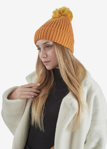 Шапка женская зимняя вязаная бини с помпоном Regina Notte (254804023)