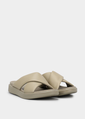 Серо-зеленые шлепанцы Ecco