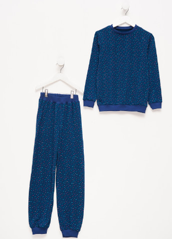 Синяя зимняя пижама (свитшот, брюки) Malta