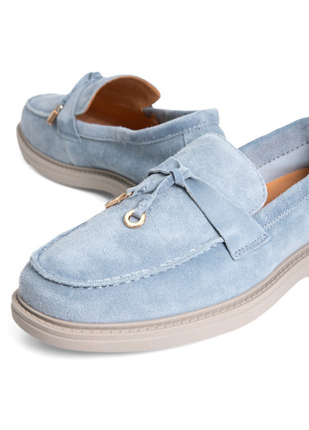 URBAN TRACE Туфли лоферы голубой з натуральный велюр, китай — демисезон (322315787)