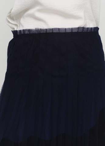 Темно-синяя кэжуал однотонная юбка Rodarte плиссе