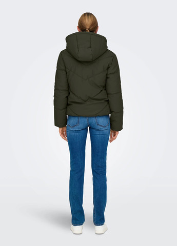 Темно-зелена демісезонна куртка Only