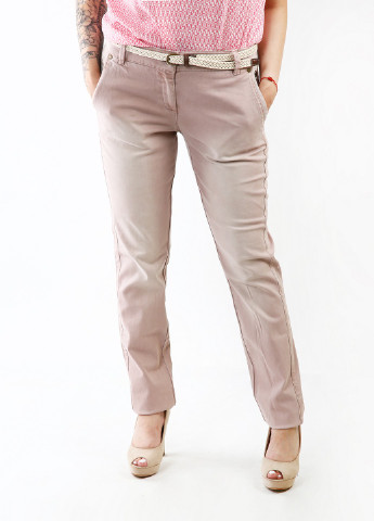 Светло-розовые кэжуал демисезонные брюки S.Oliver