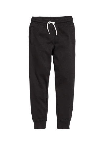 Черные спортивные демисезонные брюки зауженные H&M
