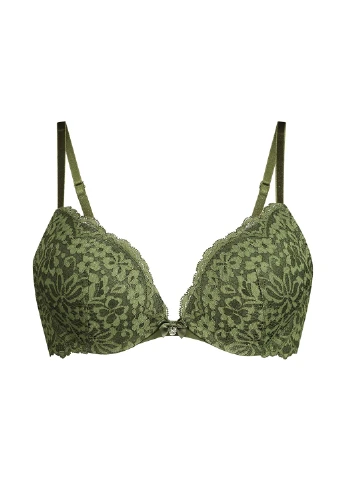 Хакі балконет бюстгальтер Hunkemoller з кісточками поліамід, мереживо