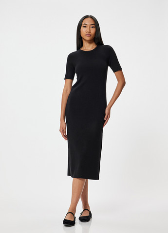 Черное кэжуал платье KOTON однотонное