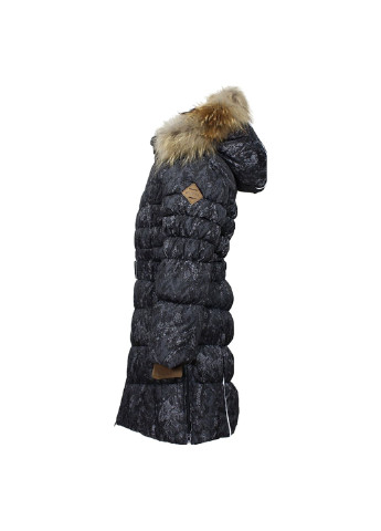 Чорне зимнє Пальто-пуховик YASMINE Huppa