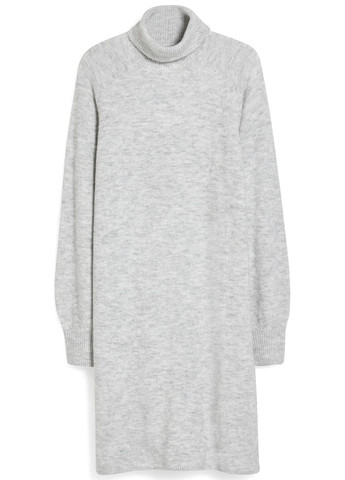 Светло-серое кэжуал платье платье-свитер C&A меланжевое
