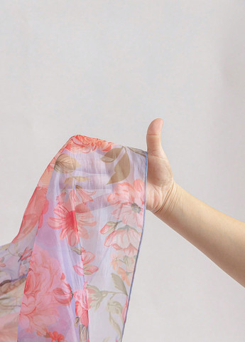 Блакитна кежуал сукня в стилі армпір, з відкритими плечима, з відкритою спиною SHEIN троянди