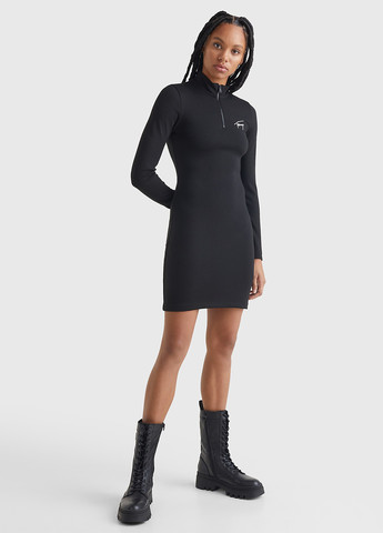 Чорна кежуал сукня сукня-водолазка Tommy Hilfiger однотонна