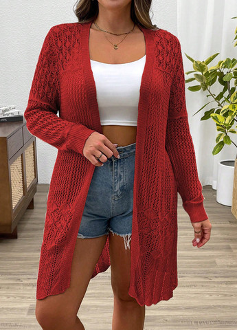 Красный демисезонный кардиган SHEIN