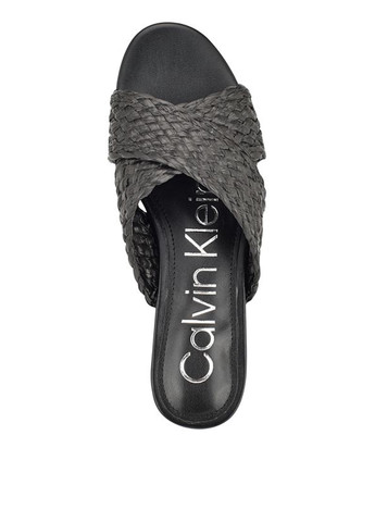 Черные шлепанцы Calvin Klein плетение