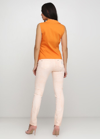 Оранжевые кэжуал летние зауженные брюки Sassofono