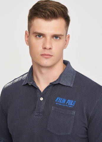 Темно-синяя футболка-поло для мужчин Tom Tailor однотонная