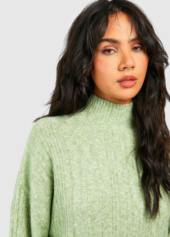 Світло-зелена кежуал сукня сукня светр Boohoo меланжева