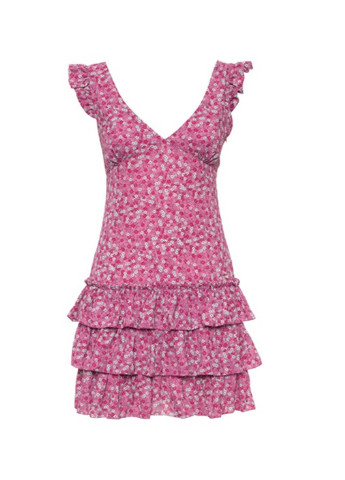 Розовое кэжуал платье Guess однотонное