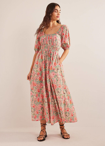 Комбинированное кэжуал платье Boden с цветочным принтом