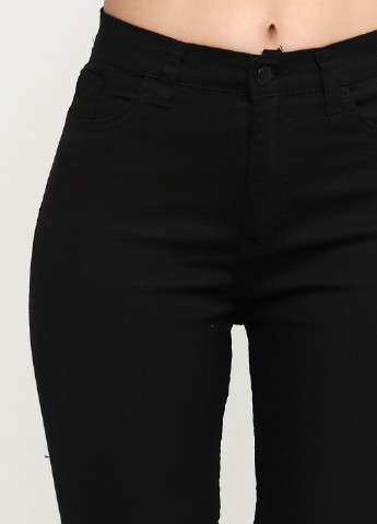 Черные кэжуал демисезонные зауженные брюки Teen Blue