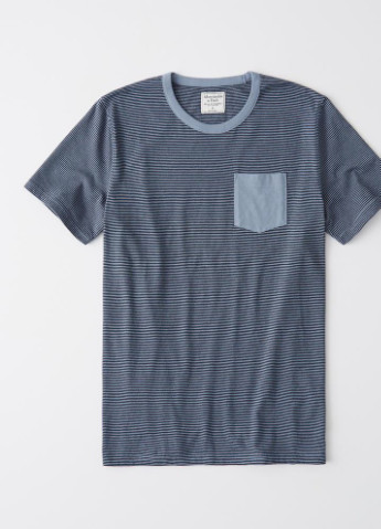 Темно-голубая футболка Abercrombie & Fitch