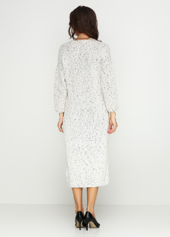 Молочное кэжуал платье Massimo Dutti меланжевое