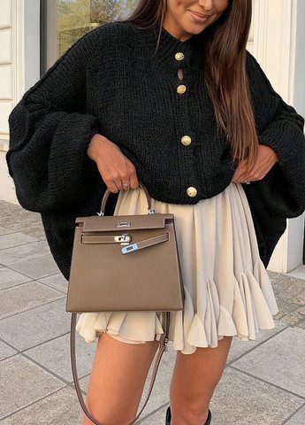 Черный демисезонный кардиган SHEIN