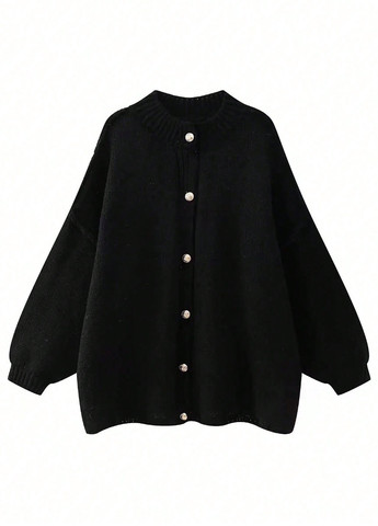 Черный демисезонный кардиган SHEIN