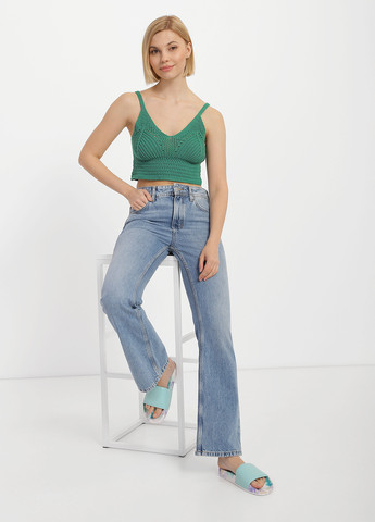 Голубые шлепанцы Skechers с логотипом