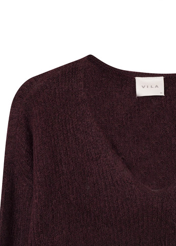 Бордовый демисезонный пуловер пуловер Vila