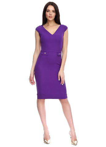 Фіолетова ділова сукня футляр Kseniya Litvynska