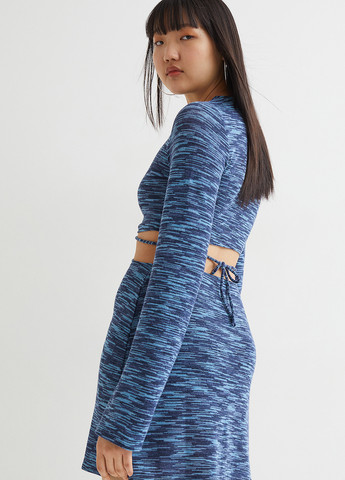 Блакитна кежуал сукня H&M меланжева