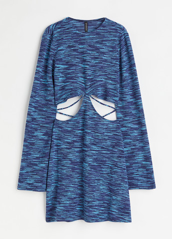 Блакитна кежуал сукня H&M меланжева