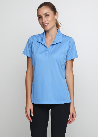 Голубой женская футболка-поло SPORT TEK однотонная