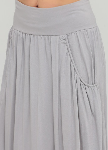 Светло-серая кэжуал однотонная юбка Garnet Hill клешированная