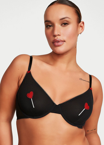 Чорний демісезонний комплект (бюстгальтер, трусики) Victoria's Secret