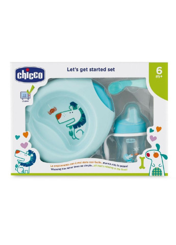 Набор детской посуды Meal Set 6 м+ голубой Chicco (252246859)