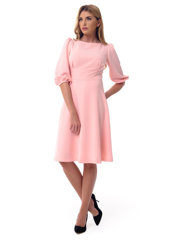 Світло-рожева кежуал сукня GENEVIE однотонна