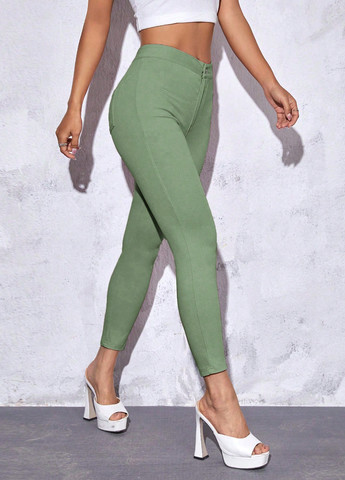 Светло-зеленые демисезонные леггинсы SHEIN