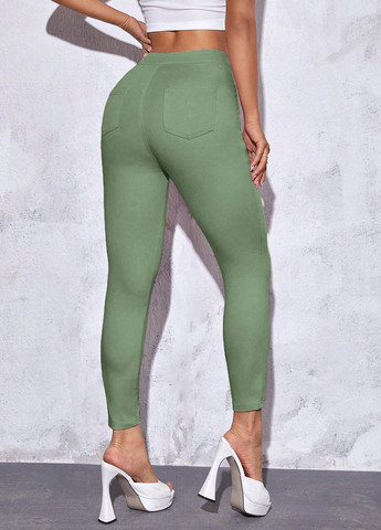 Светло-зеленые демисезонные леггинсы SHEIN