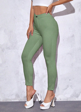 Светло-зеленые демисезонные леггинсы SHEIN