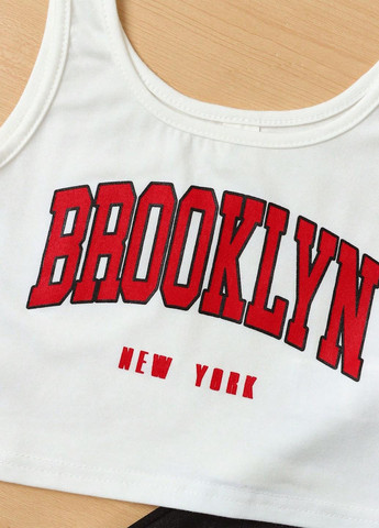 Чорно-білий літній комплект (топ, штани) SHEIN