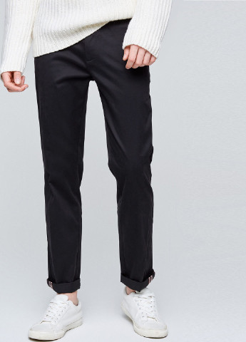 Черные кэжуал демисезонные прямые брюки Jack & Jones