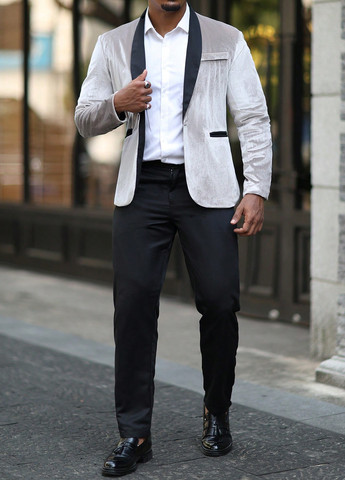 Комбінований демісезонний костюм (піджак, штани) брючний SHEIN