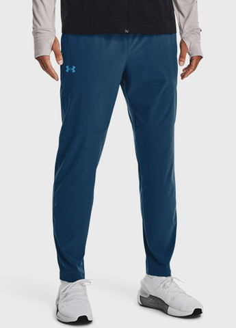 Синие спортивные демисезонные зауженные брюки Under Armour