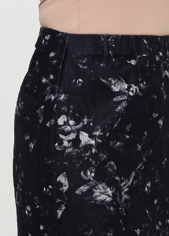 Темно-серая джинсовая цветочной расцветки юбка Ciso карандаш