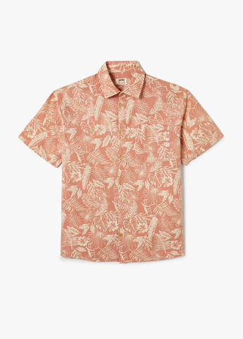 Персиковая кэжуал рубашка с цветами KOTON