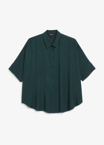 Темно-зеленая кэжуал рубашка однотонная Monki