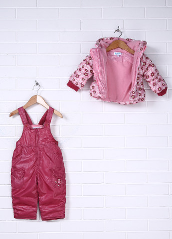 Рожевий зимній костюм (куртка, комбинезон) Aimico