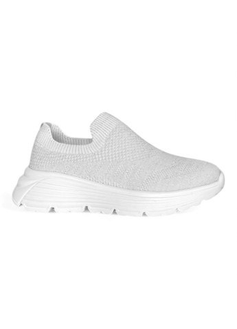 Белые слипоны ALLSY с белой подошвой однотонные