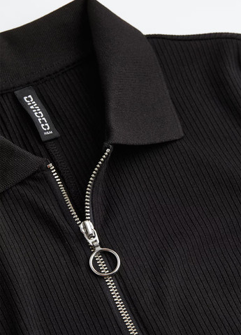 Черное кэжуал платье а-силуэт H&M однотонное