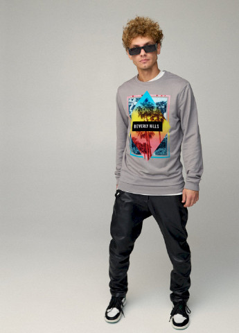 Серый свитшот мужской basic /no flis/ YAPPI (252258830)